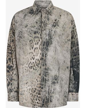 Roberto Cavalli Jaguar Print Shirt - Gray