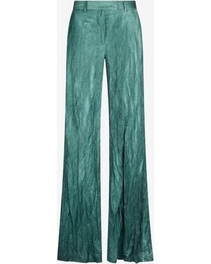 Roberto Cavalli Crinkled Texture Pants - Green