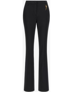 Roberto Cavalli Trousers With Fang Detail - Black