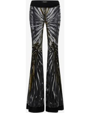 Roberto Cavalli Flare Velvet Trousers - Black
