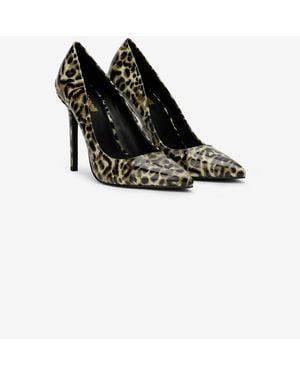 Roberto Cavalli Zapato De Tacón En Estampado Leopardo - Negro