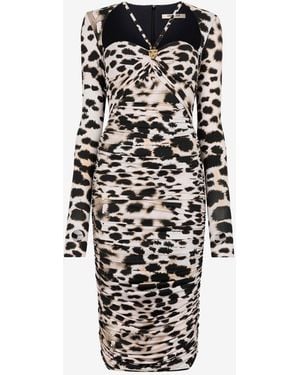 Roberto Cavalli Murena Print Dress Midi - White
