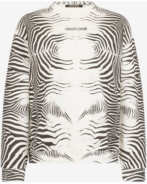 Roberto Cavalli Zebra Print Sweatshirt - Multicolour