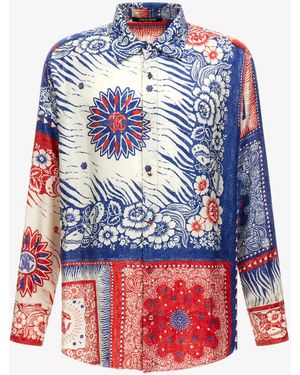 Roberto Cavalli Bandana Print Shirt - Red