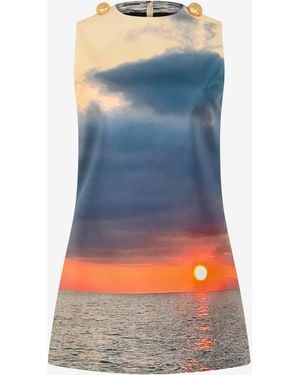 Roberto Cavalli Sunrise Print Short Dress - Blue