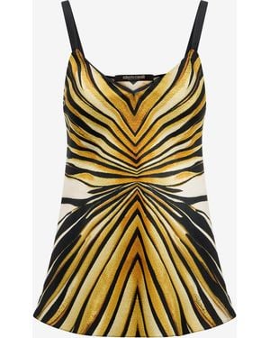 Roberto Cavalli Ray Of Print Silk Top - Multicolour
