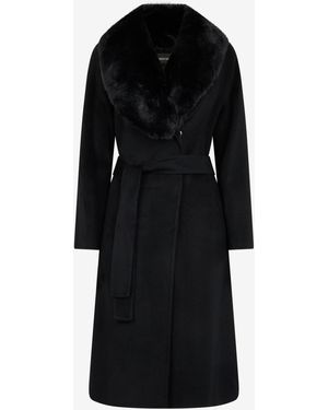 Roberto Cavalli Cappotto Con Collo - Nero