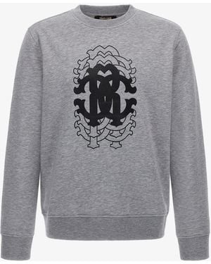 Roberto Cavalli Printed Sweatshirt - Gray