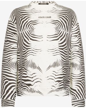Roberto Cavalli Zebra Print Sweatshirt - Multicolor