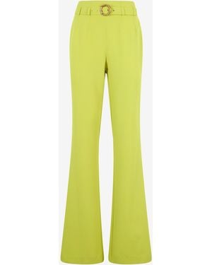 Roberto Cavalli Pantaloni Con Cintura Frontale - Giallo