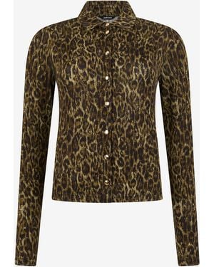 Roberto Cavalli Leopard Skin Print Shirt - Green