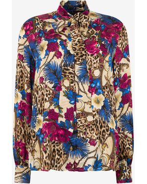 Roberto Cavalli Camisa Estampado Flower Leo - Multicolor