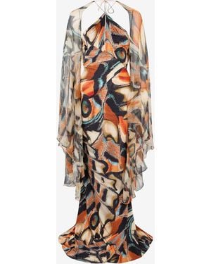 Roberto Cavalli Vestido Estampado Butterfly - Blanco