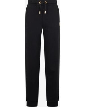 Roberto Cavalli Cotton Sweatpants With Monogram Rc - Black