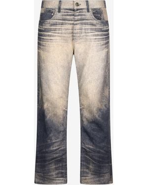 Roberto Cavalli Jeans Trousers With Washed Effect - White