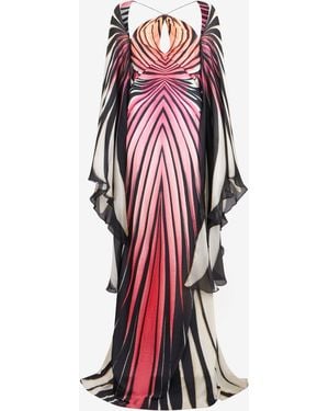 Roberto Cavalli Ray Of Paradise Print Silk Maxi Dress - White