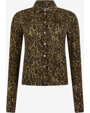 Roberto Cavalli Leopard Skin Print Shirt - Green