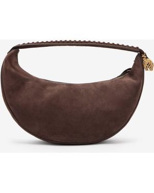 Roberto Cavalli Suede Hobo Roar Bag - Brown