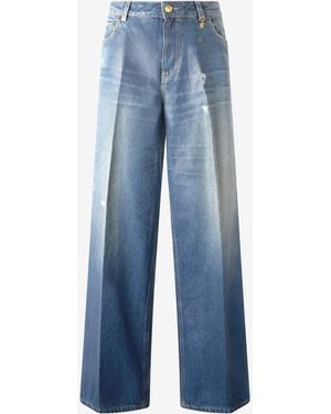 Roberto Cavalli Jeans With Mirror Snake Monogram Charm - Blue