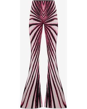 Roberto Cavalli Ray Of Paradise Print Pants - Purple