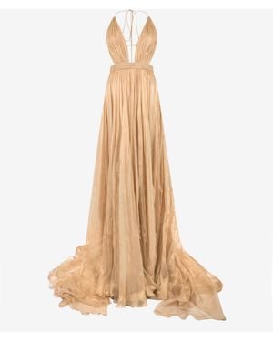 Roberto Cavalli Silk Maxi Dress - White