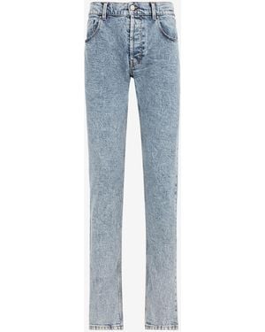 Roberto Cavalli Mirror Snake-Embroidered Slim-Fit Jeans - Blue