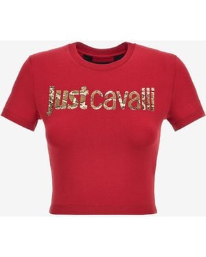 Roberto Cavalli Just Cavalli Logo T-Shirt - Red