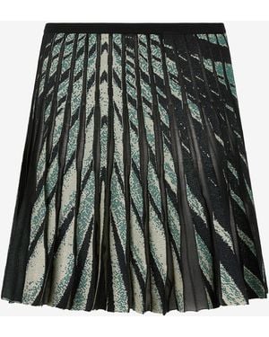 Roberto Cavalli Ray Of Sea Print Skirt Mini - Black