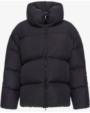 Roberto Cavalli High Neck Puffer Jacket - Blue