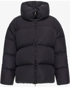 Roberto Cavalli High Neck Puffer Jacket - Blue
