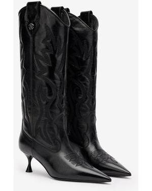 Roberto Cavalli Boots With Quilted Motif - Black
