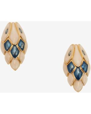 Roberto Cavalli Snake Clip-On Earrings - Multicolor