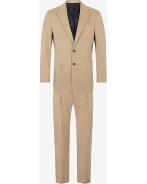 Roberto Cavalli Cotton Suit - Natural
