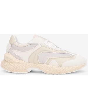 Roberto Cavalli Leather Chunky Trainers - White
