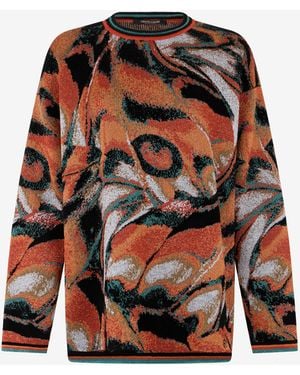 Roberto Cavalli Pull Imprimé Butterfly - Multicolore