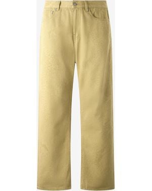 Roberto Cavalli Pantalón Cinco Bolsillos Estampado Pitón - Amarillo