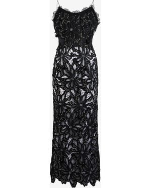 Roberto Cavalli Floral Lace Dress - Black