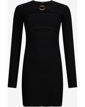 Roberto Cavalli Mini Dress With Cut-Out - Black