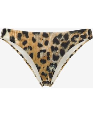 Roberto Cavalli Slip Bikini Jaguar Skin - Natural