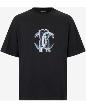 Roberto Cavalli T-Shirt With Logo - Black