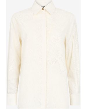 Roberto Cavalli Python-Print Shirt - White
