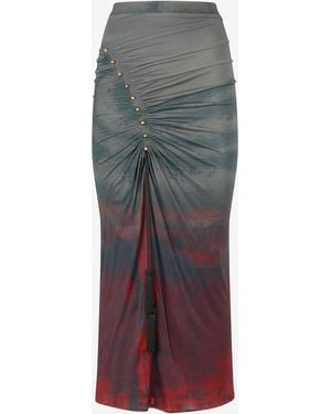 Roberto Cavalli Mottled-Effect Midi Skirt - Multicolor