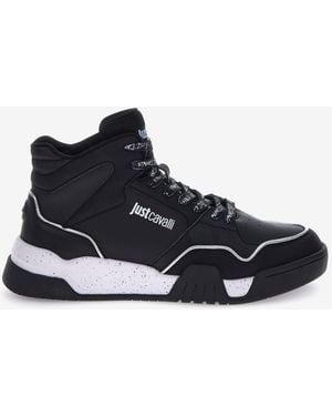 Roberto Cavalli Just Cavalli Leather Trainers - Black