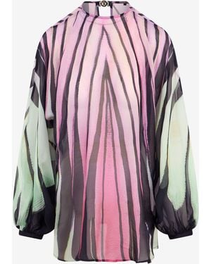 Roberto Cavalli Ray Of Paradise Print Kaftan - Pink