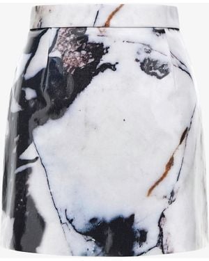 Roberto Cavalli Marble Printed Skirt - Grey