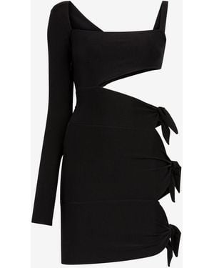 Roberto Cavalli Cut Out-Detail Mini Dress - Black
