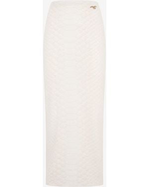 Roberto Cavalli Jupe À Imprimé Serpentine - Blanc