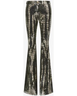 Roberto Cavalli Printed Pants - Metallic