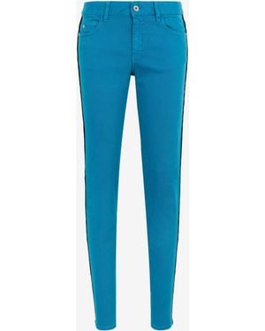 Roberto Cavalli Just Cavalli Crochet-Stripe Jeans - Blue