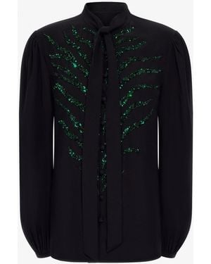 Roberto Cavalli Embellished Blouse - Black